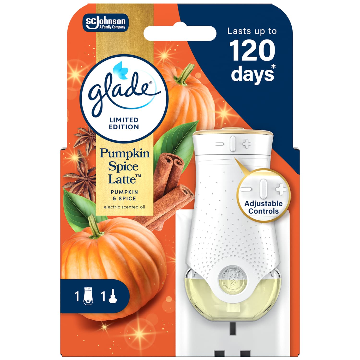 Glade Pumpkin Spice Latte Plug In And 20 ml Refill Kit